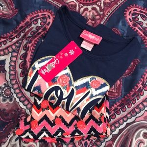 NWT Little girls matching shirt and shorts outfit